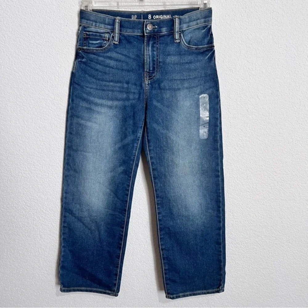 GAP Kids Original Medium Wash Comfort Stretch Adjustable Waist Jeans New 8